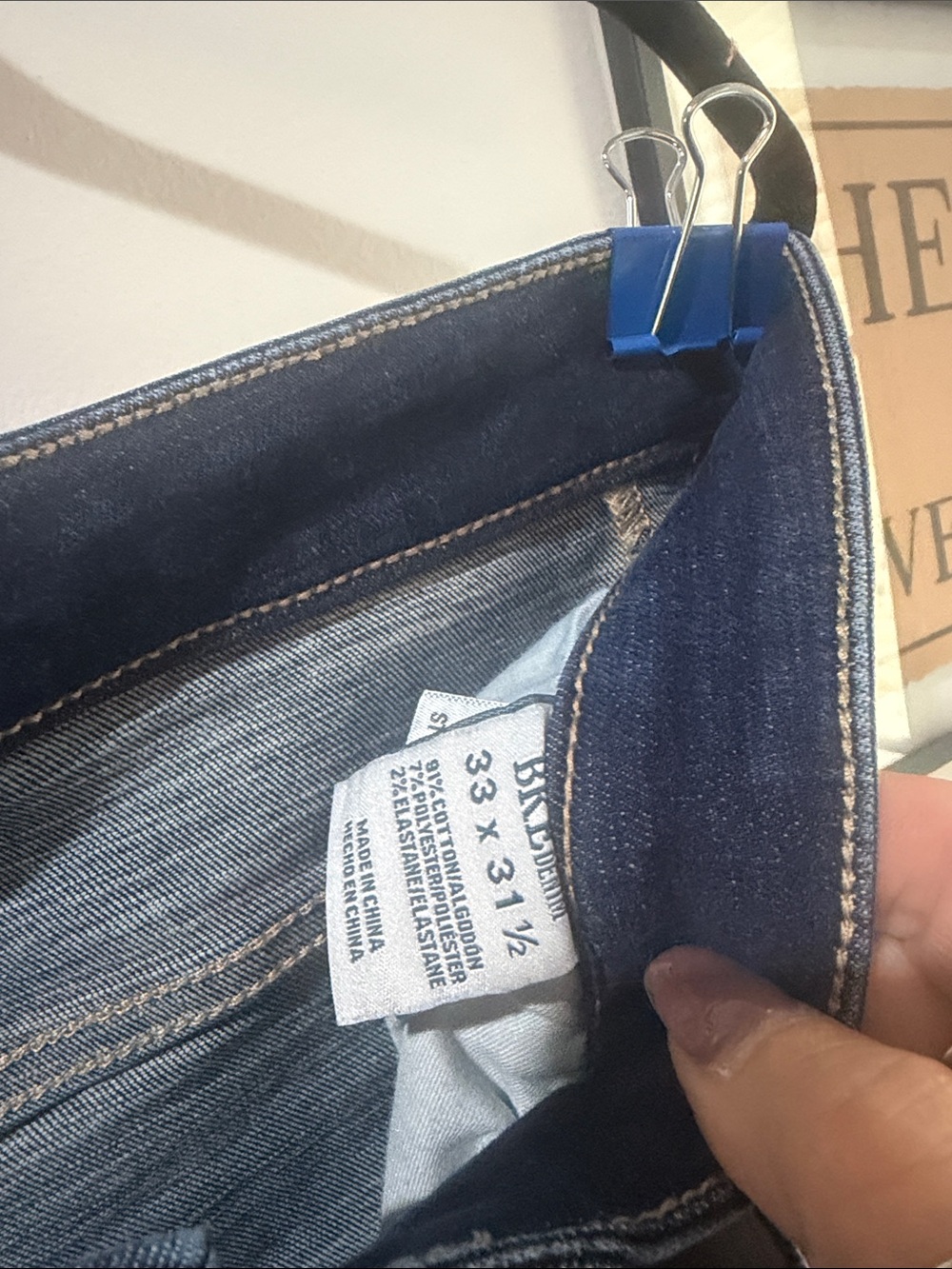 BKE Parker Dark Blue Distressed Women's Bootcut Jeans - Picture 4 of 4